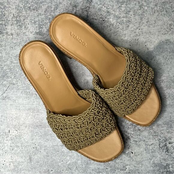 Vince Nicki Platform Slide Sandal 10 - Picture 7 of 7